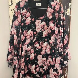 Show Me Your Mumu Dresses Show Me Your Mumu Rose Ruffle Long Sleeve Womens Dress